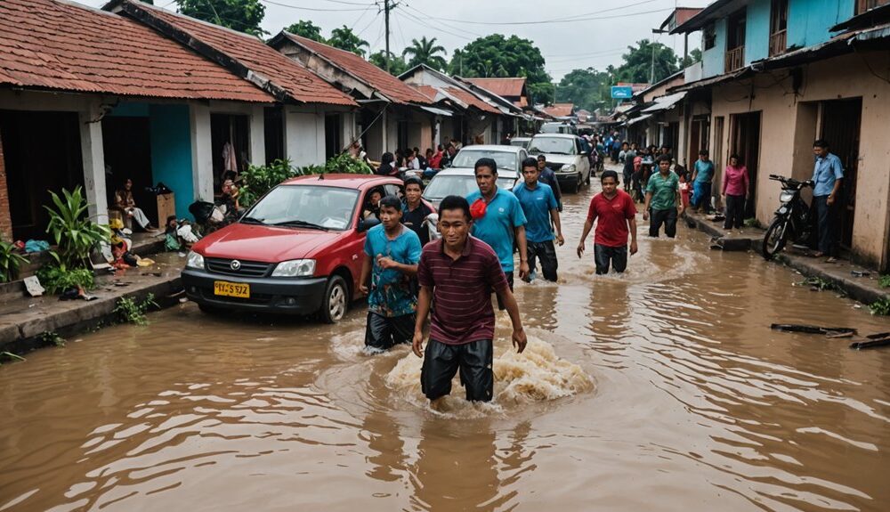 flash flood in cirebon