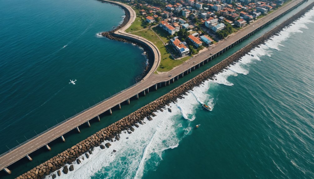 jakarta government inspects seawall