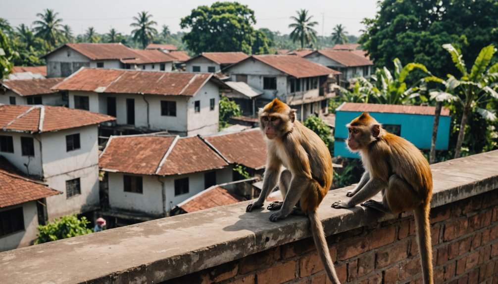 monkey invasion in bekasi