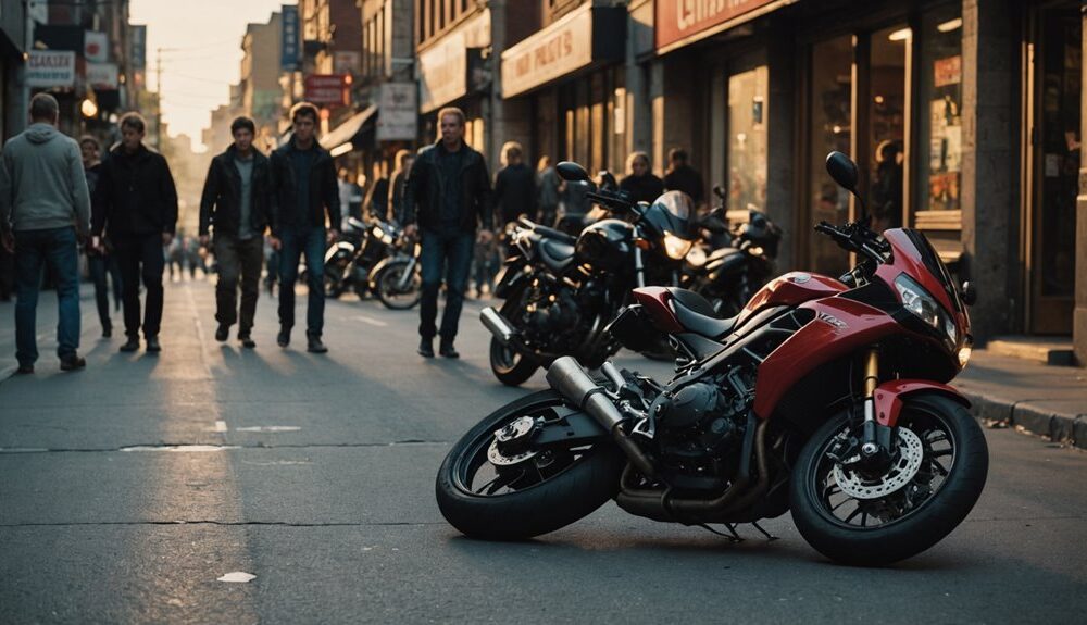 motorcyclist with red plate