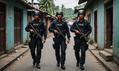 sumatra police chase suspects