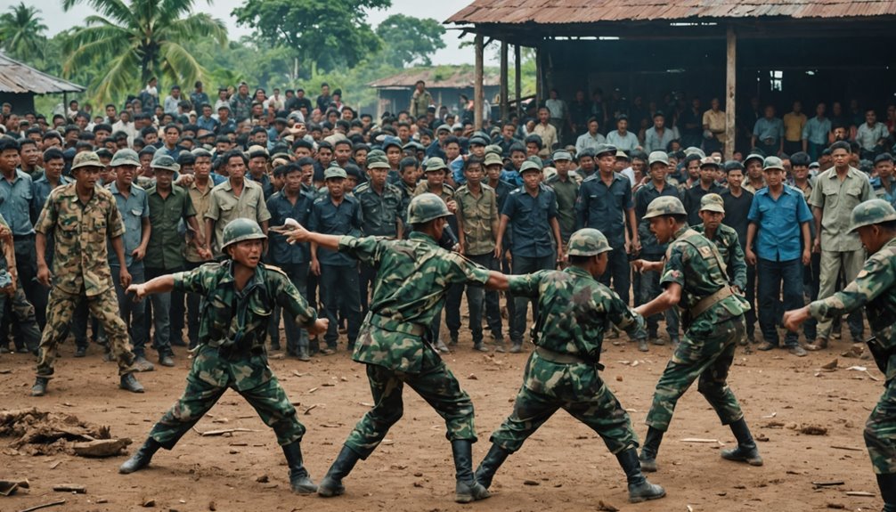 cockfighting arena raided military