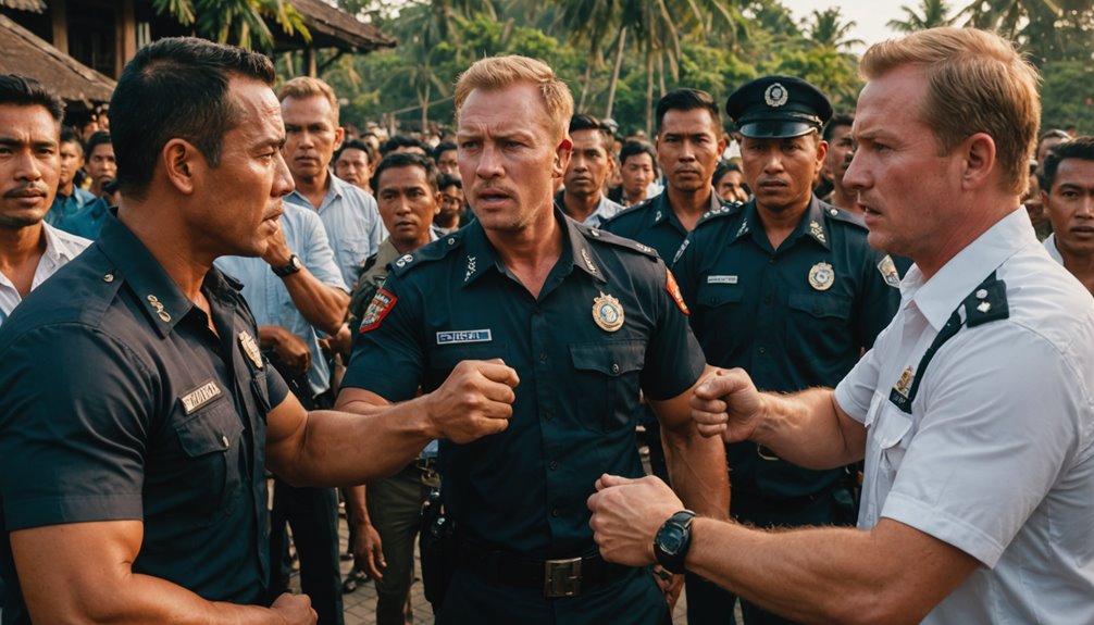 foreigners fight security guard