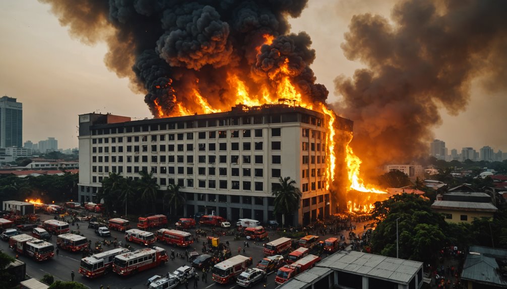 hotel fire in glodok