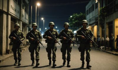 military personnel attack police