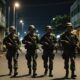 military personnel attack police