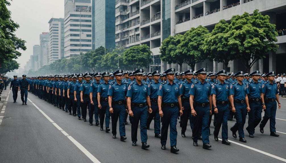 police deployed for event