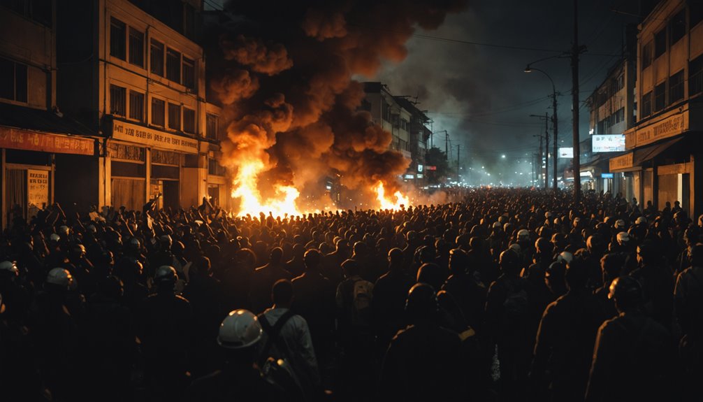 protest escalates in bandung