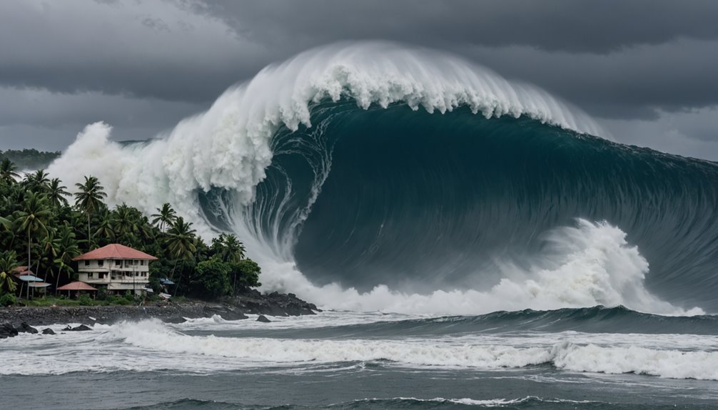 tsunami hits ambon 100 meters