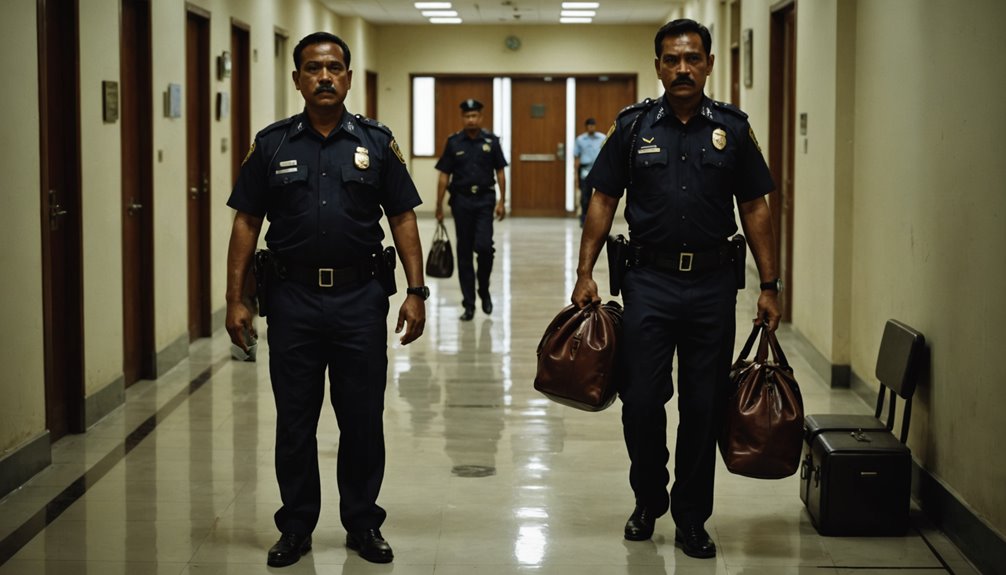 hakim meninggalkan tas uang