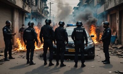 peran pembakar mobil polisi