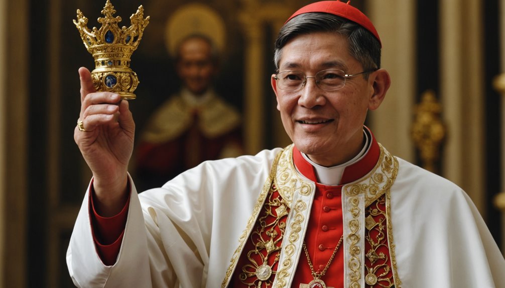 Cardinal Tagle memakai cincin kepausan