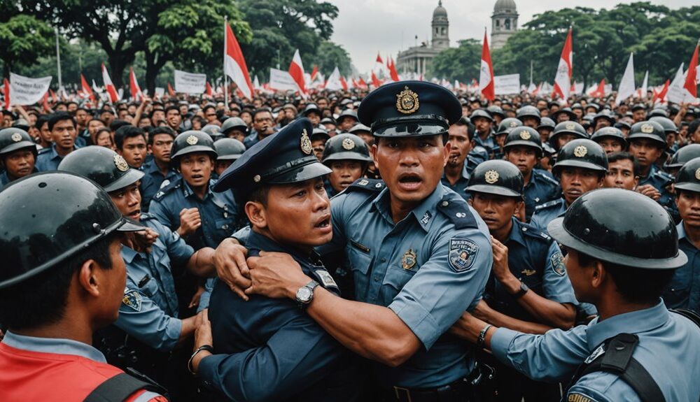 pelajar ditangkap karena aksi protes