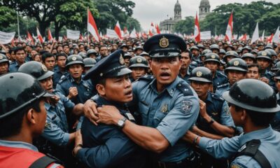 pelajar ditangkap karena aksi protes