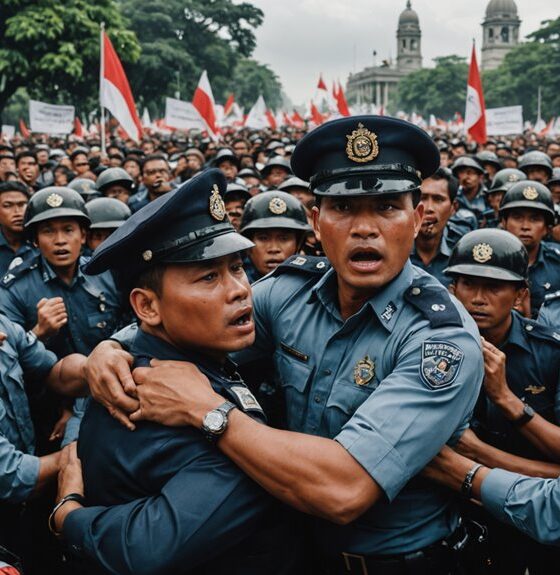 pelajar ditangkap karena aksi protes