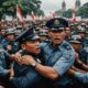 pelajar ditangkap karena aksi protes